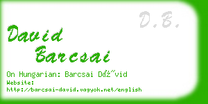 david barcsai business card